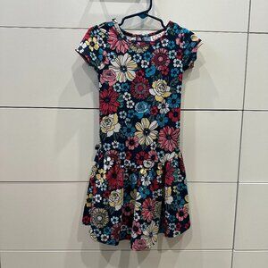 DotDotSmile Blue Floral Flapper Dress
